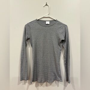 Motherhood Maternity Ribbed Gray Long Sleeve Shirt Size S